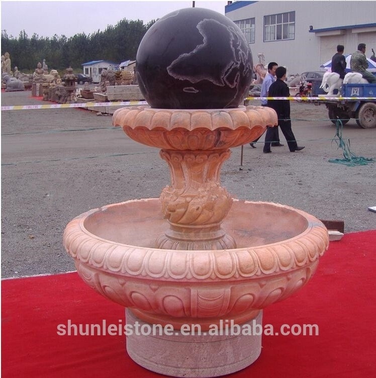 Factory direct sale Floating Stone Rolling Sphere Garden Water Fountain