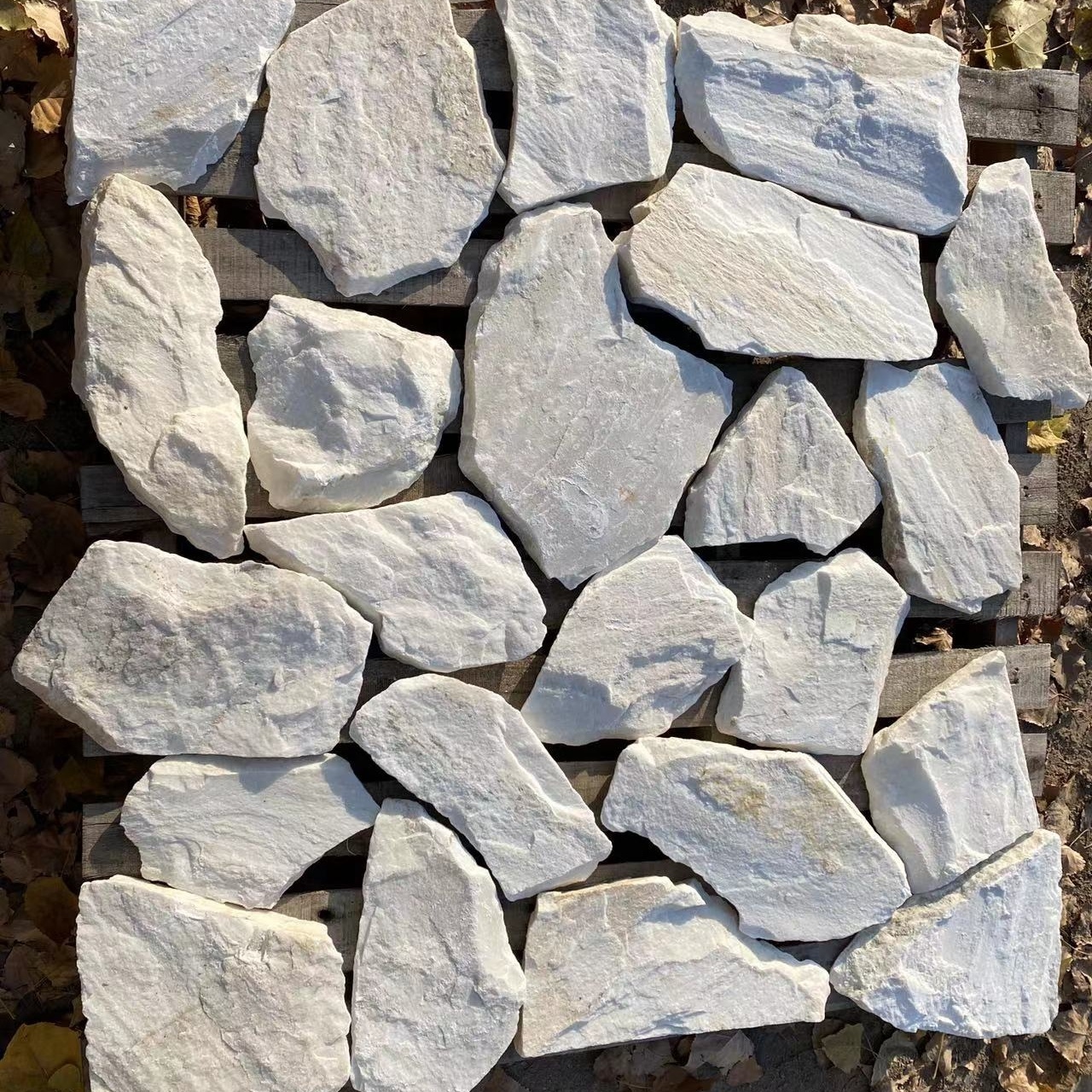 White sparkle quartzite Outdoor Random Paving Flagstone