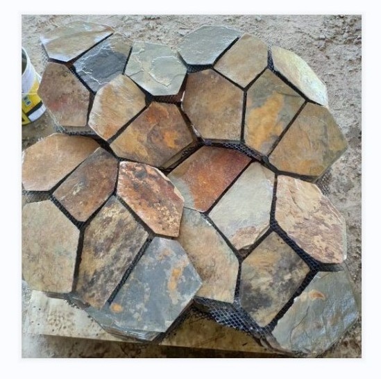 flagstone mesh tiles customized hot sale style wall stone tile wall decoration tiles