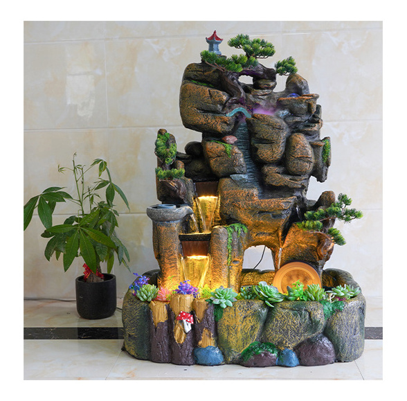 solar art fiberglass water fountains for home decoration