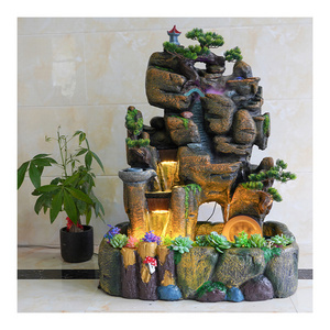 solar art fiberglass water fountains for home decoration