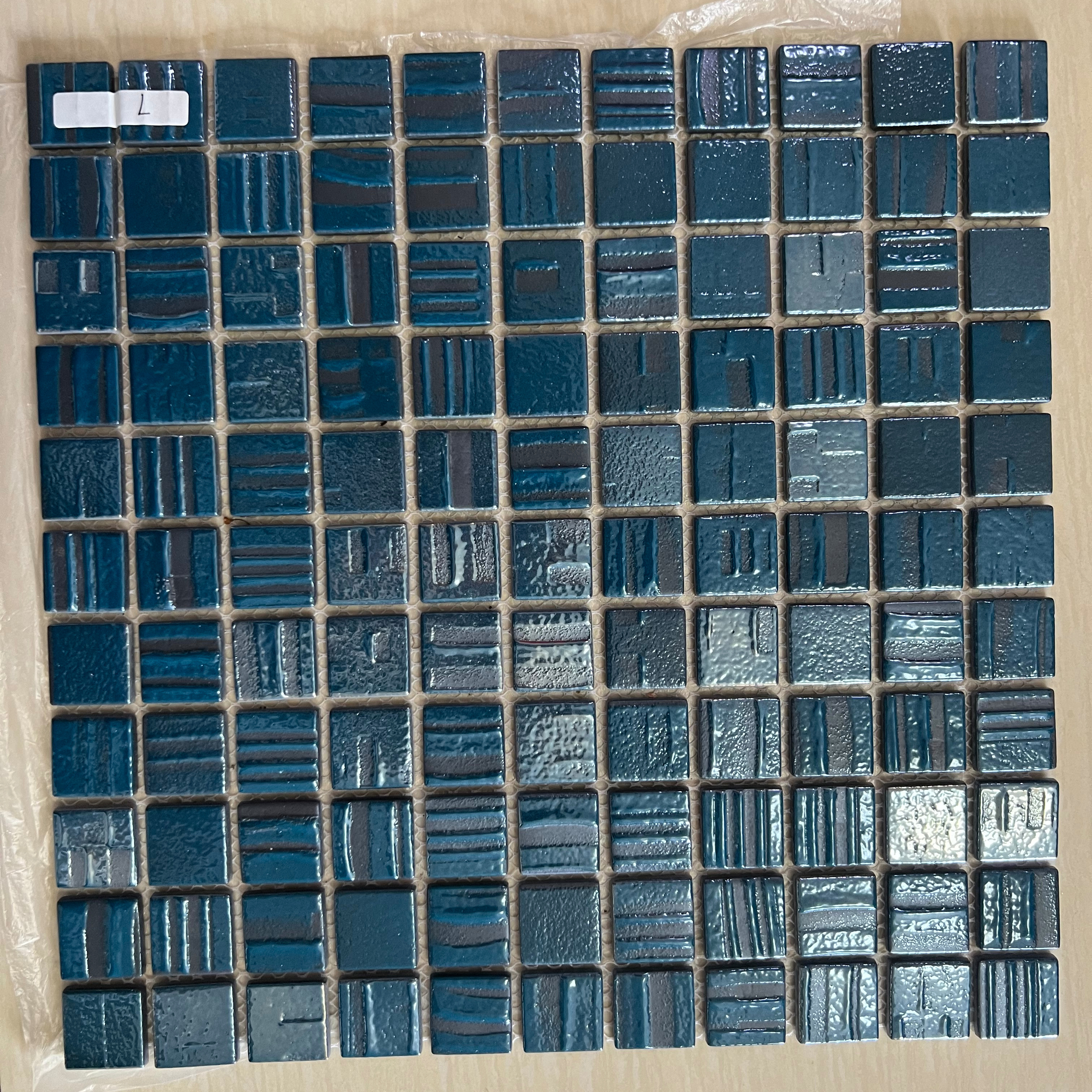 hot melt glass mosaic bathroom floor wall tiles