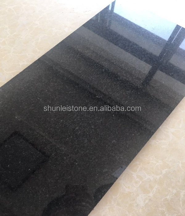 China cheap granite stone polished Yixian black granite stone