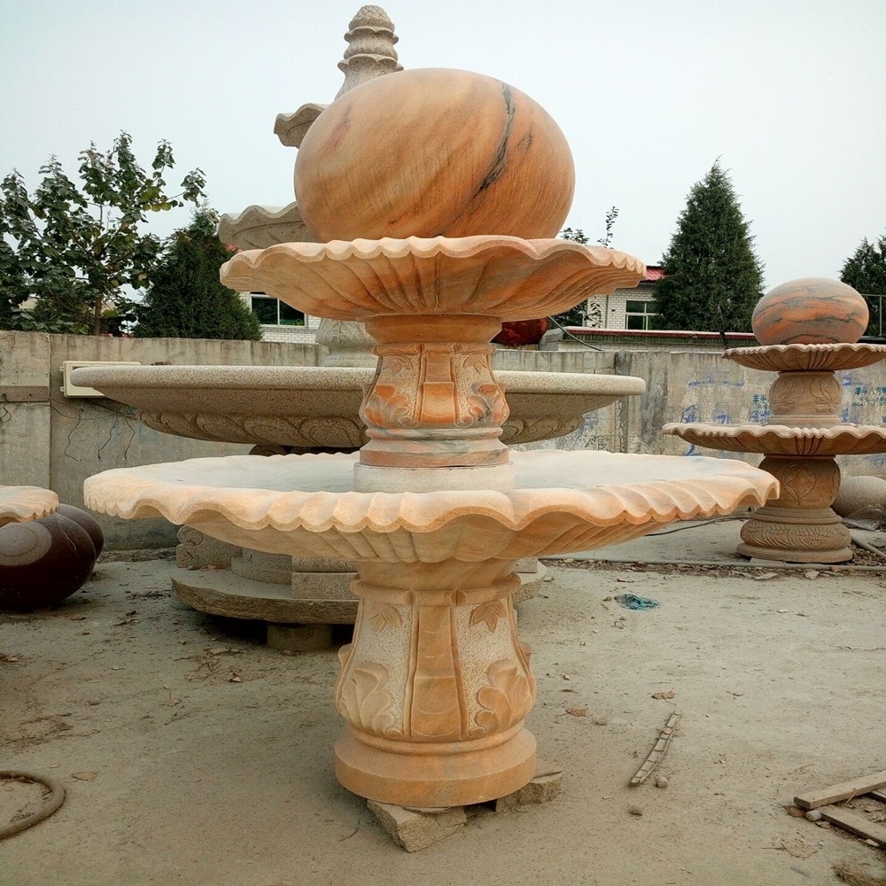 Natural Marble  Stone Fengshui Sphere Floating Rolling Ball Fountain