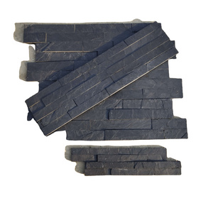 Decorative Natural Black Slate Ledgestone Panel for Wall