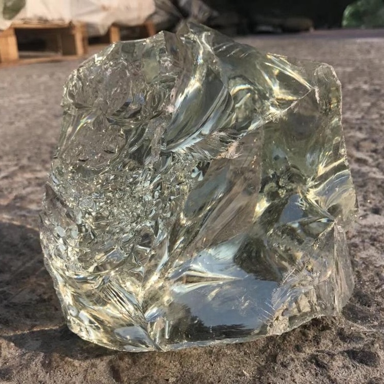 decorative  crystal glass block white slag glass rock