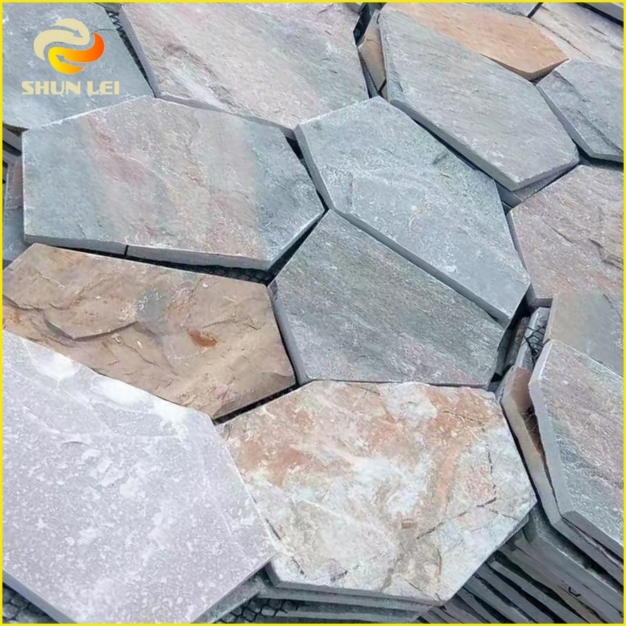 Building outdoor wall floor decorative slate random natural flagstone tiles