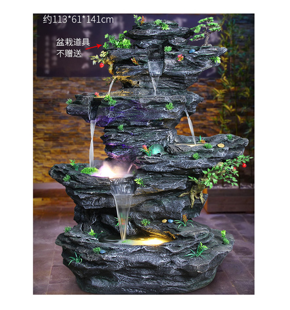 solar art fiberglass water fountains for home decoration