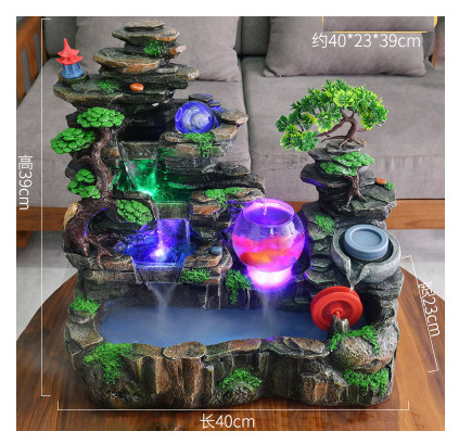 solar art fiberglass water fountains for home decoration