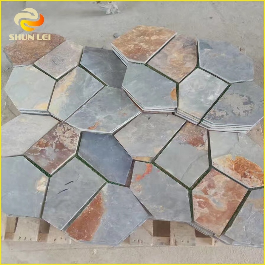 Building outdoor wall floor decorative slate random natural flagstone tiles