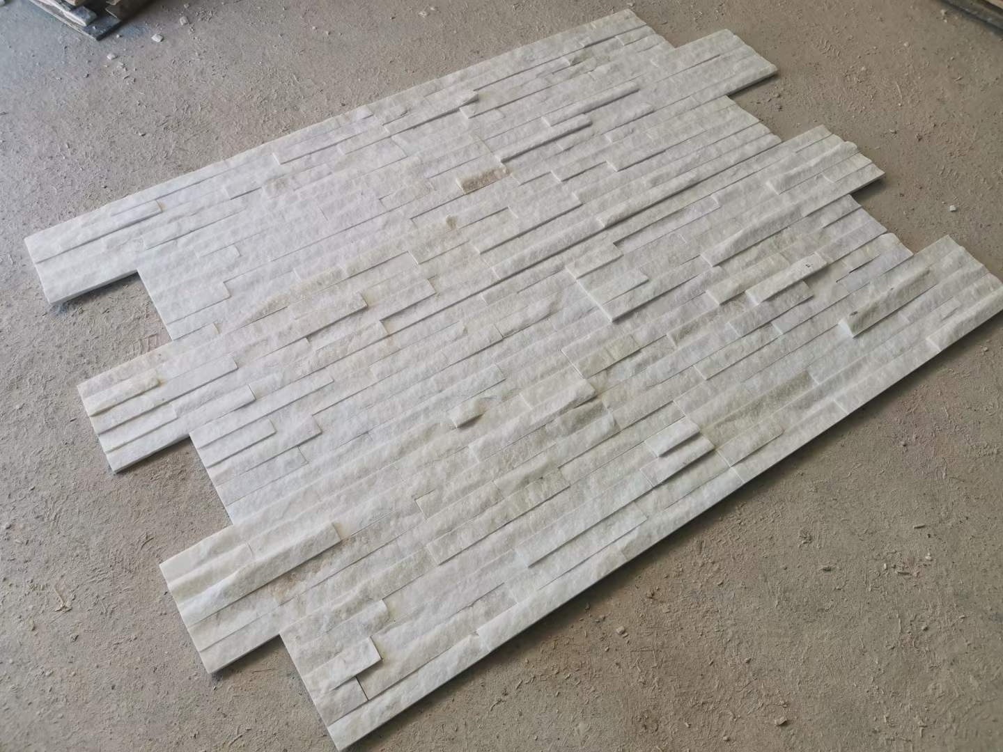 Pure white Quartzite Ledgestone Stone Veneer Cladding