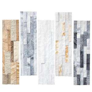 Factory direct sale decorative quartz stone wall panels stacked stone veneer tile