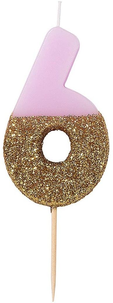 Birthday Number Candles, Gold Glitter Number Candle Cake Topper Shell Sequins Cake Numeral Candles for Birthday