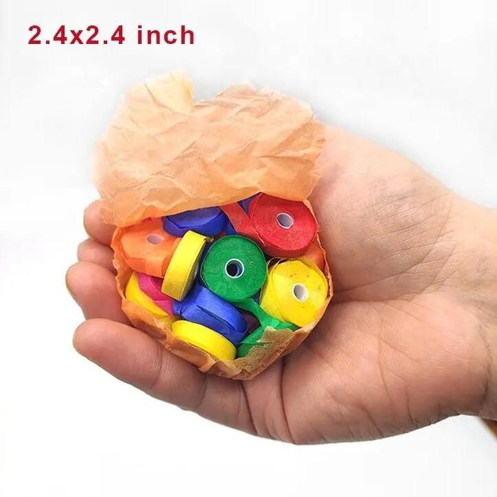 Eco Friendly Paper Streamer Poppers No Mess Paper Crackers Hand Throw Toy