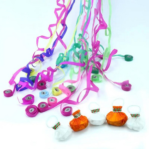 No Mess Confetti Streamers Popper Hand Throwing Streamers Colorful Festival Celebration Favors