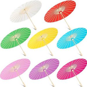 Customized color Paper Umbrella 23.6 Inch 32 inch Handmade Oil Paper Parasol DIY Painting Decorative Umbrella for  Wedding