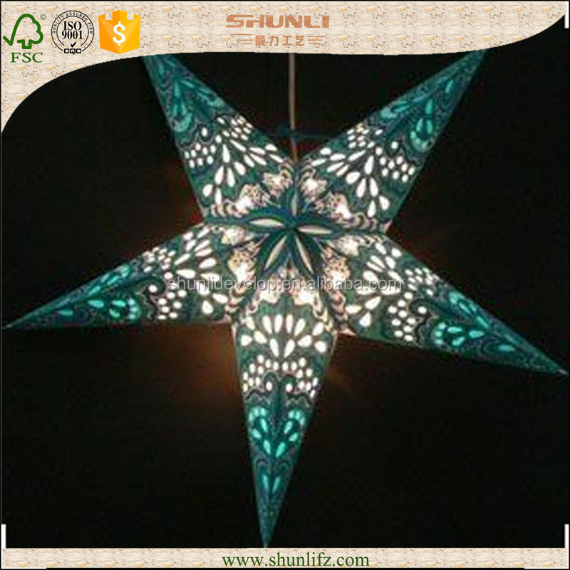 Christmas hanging paper star lanterns decoration