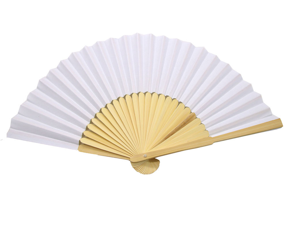 Shunli frame paper wooden hand fan folding paper spanish hand fan natural bamboo frame paper hand fan