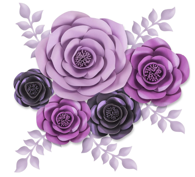 3D Paper Flowers Decorations for Wall Wedding Bridal Shower Baby Shower  Nursery Decor Flower Backdrop 10pcs