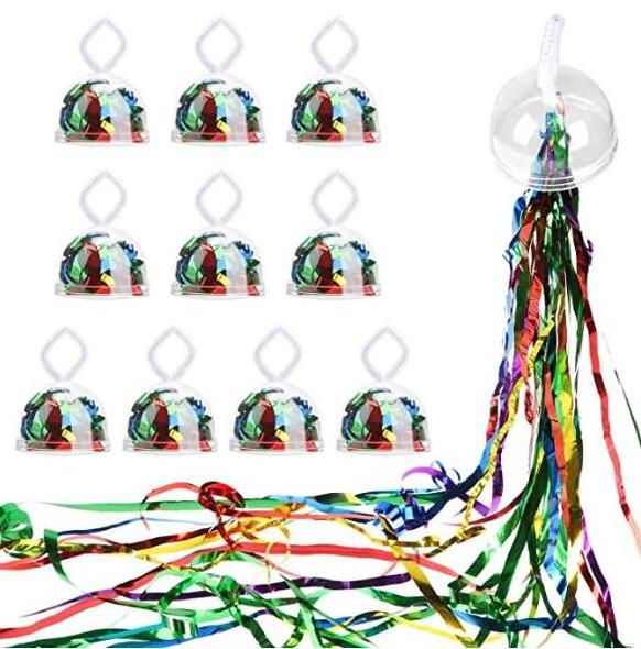 Metallic Multicolor hand throw streamers Confetti Crackers Poppers throw streamers for Birthday Wedding Graduation Party Favors