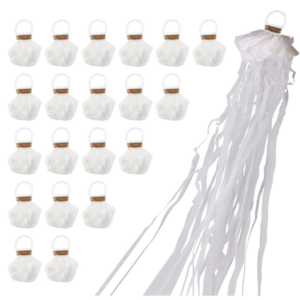 Throw Streamers Popper Hand Throw Streamers White Party Popper Streamers for Wedding Graduation Birthday Party