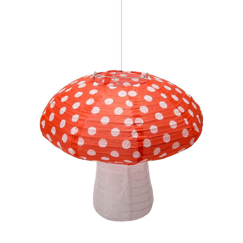 Shunli 10 Inch Hanging Paper Lanterns rice paper lanterns mushroom Round Paper Lantern for Home Classroom party Decoration