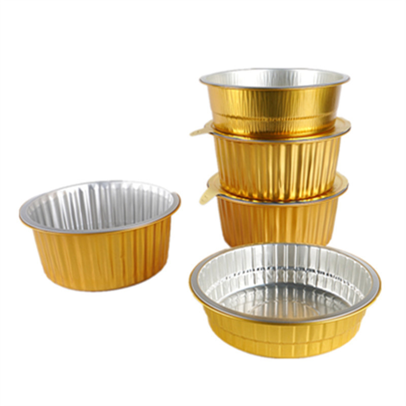 Wholesale Gold Baking Pans Pie Pan Aluminum Foil Round Container Disposable