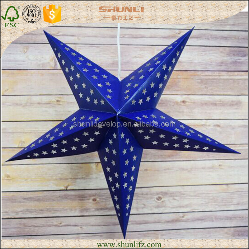 Christmas hanging paper star lanterns decoration