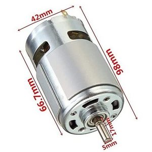 Shunli Custom 775 DC 12V-24V 4500-8000RPM PMDC Electric Brush Brushless DC Motor Torque High Power Low Noise DC Motor