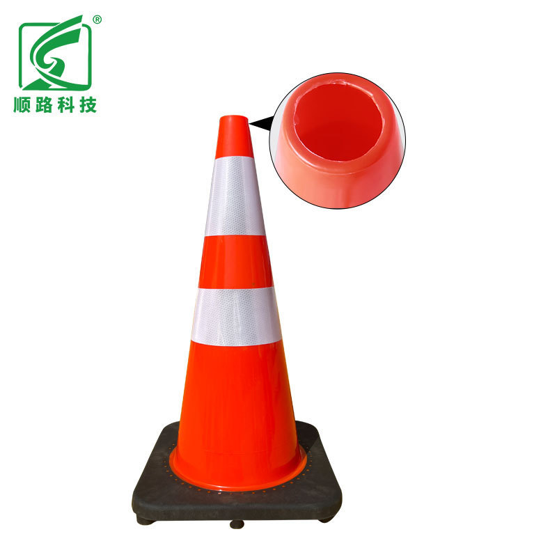 Safety 700mm Road Cone Warning Pvc 28 Inch Construction Cones Red Orange Traffic Cone With Reflective