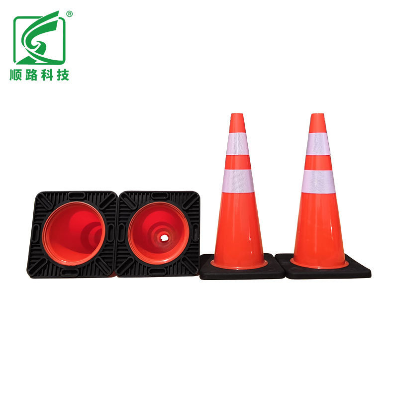 Safety 700mm Road Cone Warning Pvc 28 Inch Construction Cones Red Orange Traffic Cone With Reflective