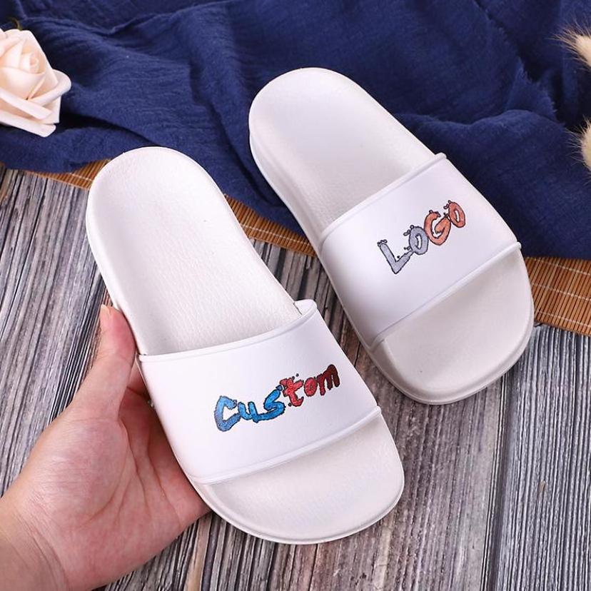 Children's Slippers Custom Logo Unisex Slippers Summer Fashion Rubber Slide Slippers Chanclas Kids Flip Flops