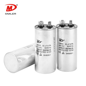 Smiler cbb65 ac capacitor 155j 450v starting capacitor china en60252 capacitor manufacture