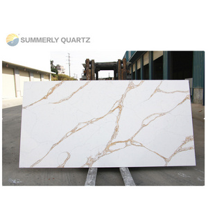 Artificial Stone Slabs Faux Stone Quartz Stone Calacatta Gold High End Quality Quartz Price Natural Marble Wholesale