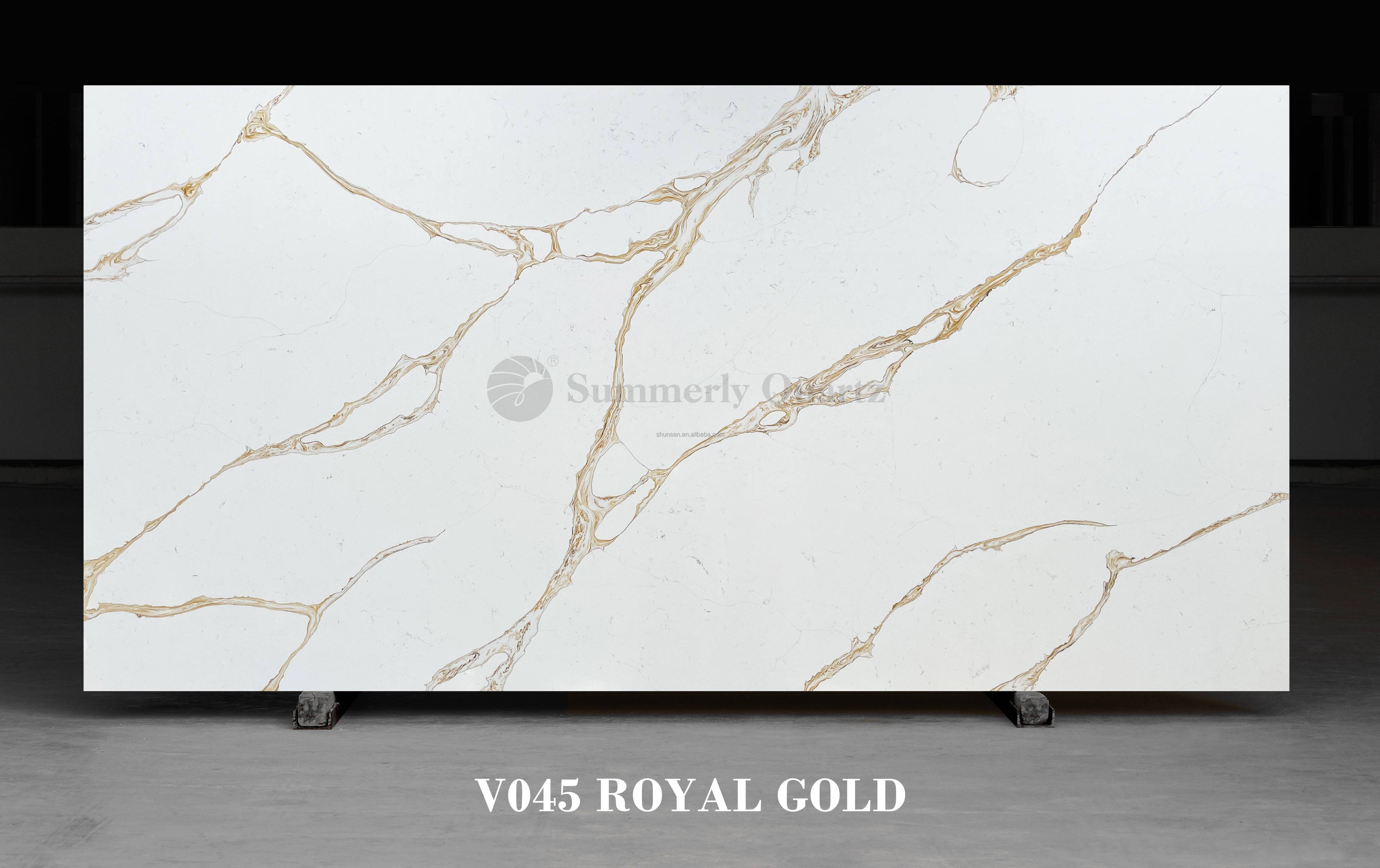 Artificial Stone Slabs Faux Stone Quartz Stone Calacatta Gold High End Quality Quartz Price Natural Marble Wholesale