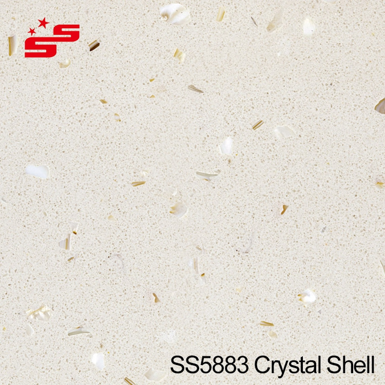 Sparkle crystal quartz slab artificial quartz stone for bathroom and kitchen countertop