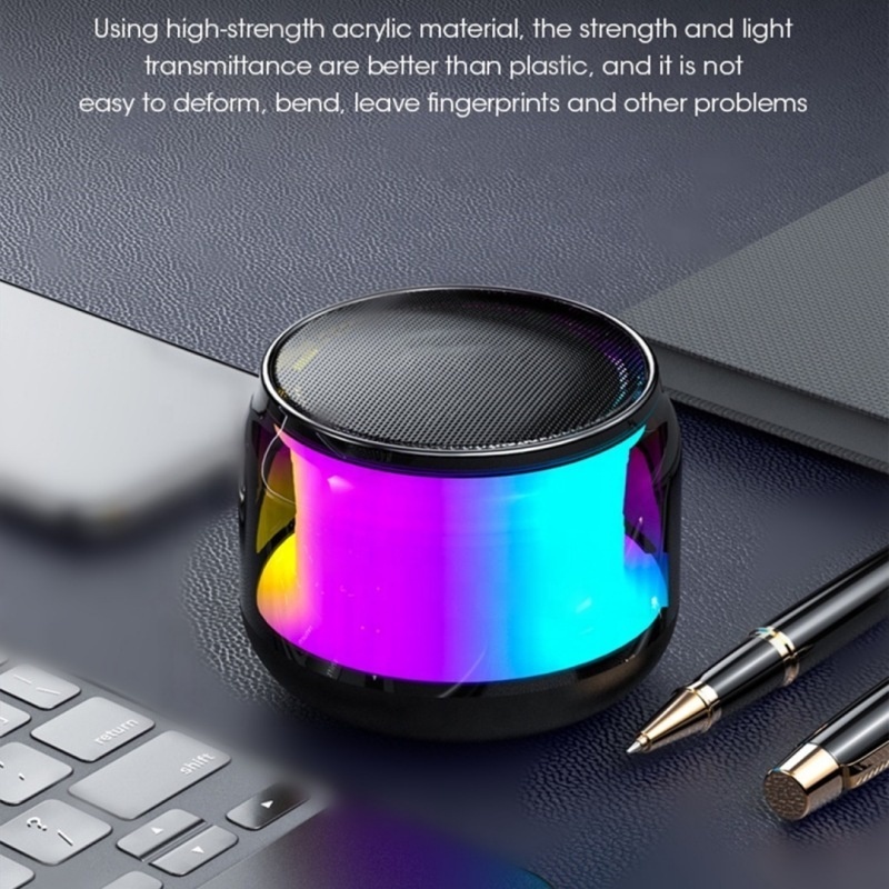 Mini Modern PC RGB Led Light Speakers Bulb Gadgets Electronic Music Boombox Mp3 Player Blue tooth Music Speaker