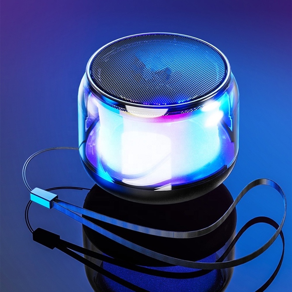 Mini Modern PC RGB Led Light Speakers Bulb Gadgets Electronic Music Boombox Mp3 Player Blue tooth Music Speaker