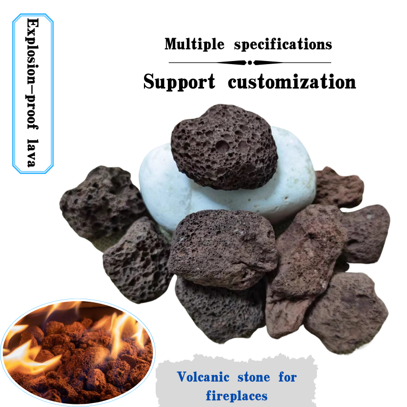 The explosion-proof volcanic stone is used to calcinate the volcanic stone on the wall of the barbecue oven