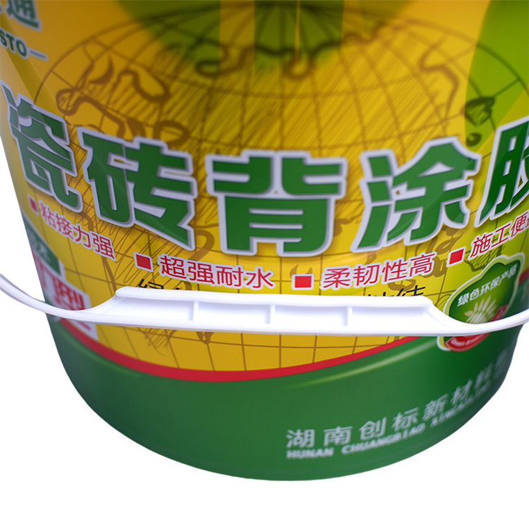 Custom IML Printing 5 Gallon Plastic Buckets 10l Cement Paint Chemical White Pail 20l Plastic Round Bucket Set