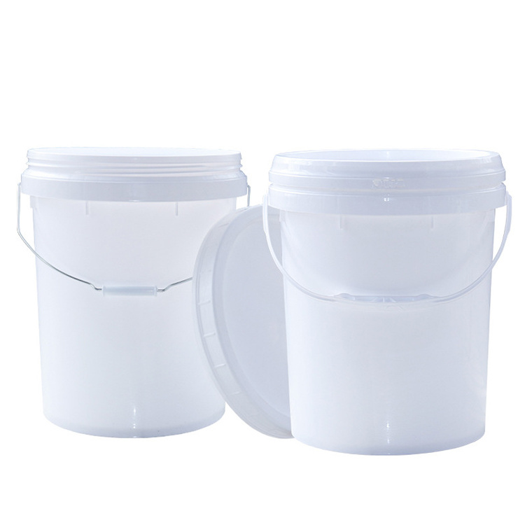 Custom 5 Gallon Empty Bucket PP 5L 10L 15L 20L Printed Paint Food Grade Oil Ice Cream Packaging Plastic Bucket