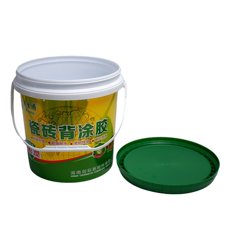 Hot Sale Factory Customized PP Round Plastic Bucket Food Grade Cotton Candy Cookie Container IML Packaging Bucket