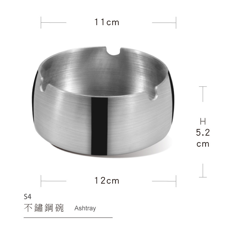 2021 kitchen bathroom accessories portable lighter smoking stainless steel  ashtray