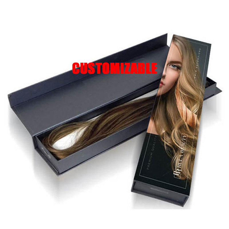 Luxury Magnetic Gift Box For Human Hair Wigs Packaging Weave Extension Wig Hair Box Packaging