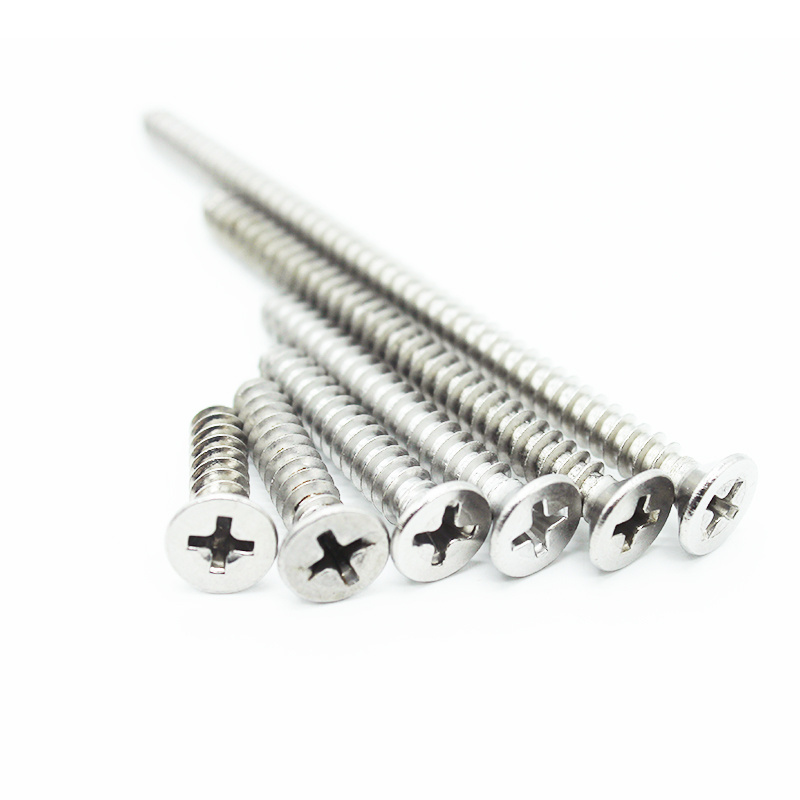 Stainless Steel Cross Recessed Countersunk Head Tapping Screws