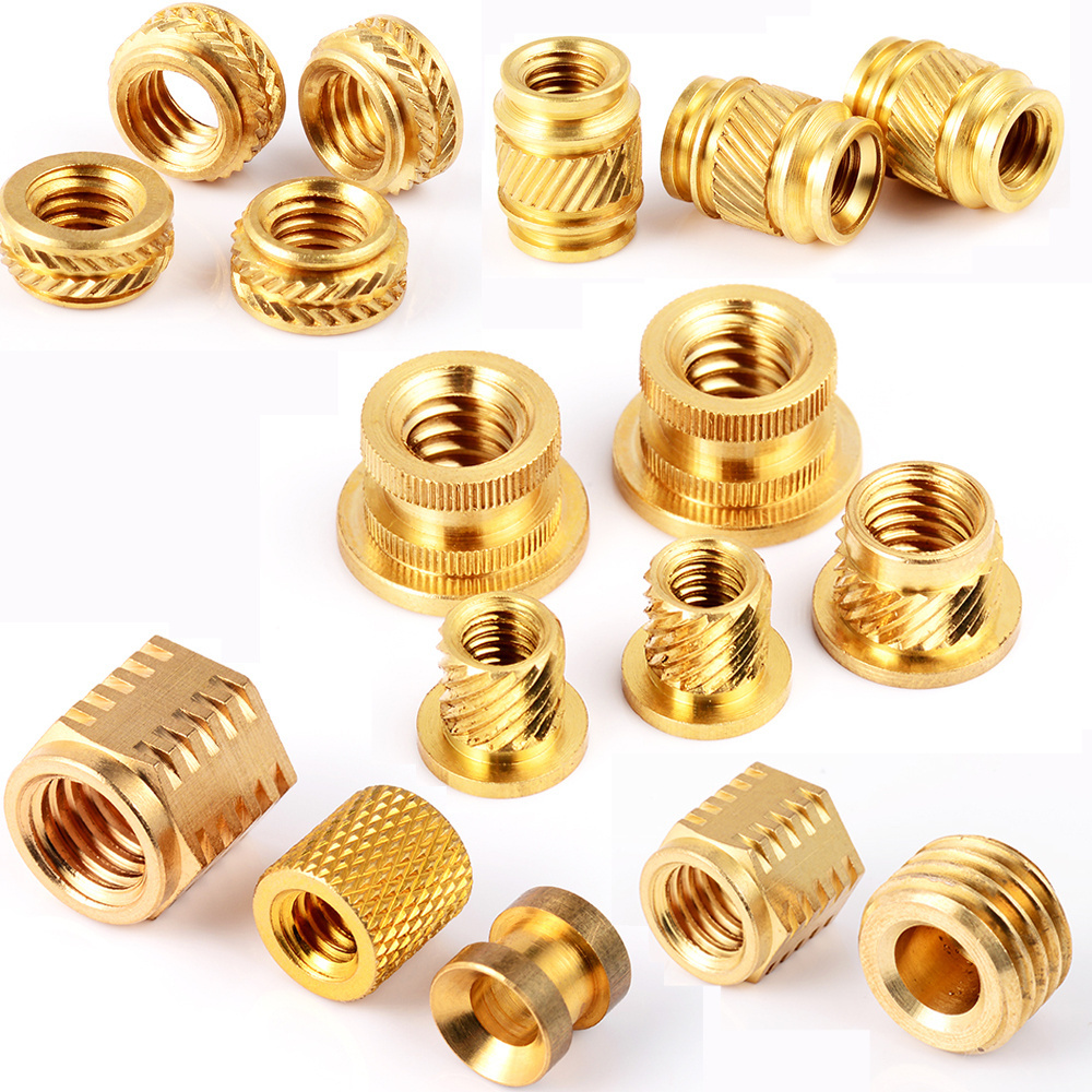 M2 M3 M4 M5 M6 M8 lock plastic Staking rivet smooth copper heat set hex round thread knurled brass screw insert nut