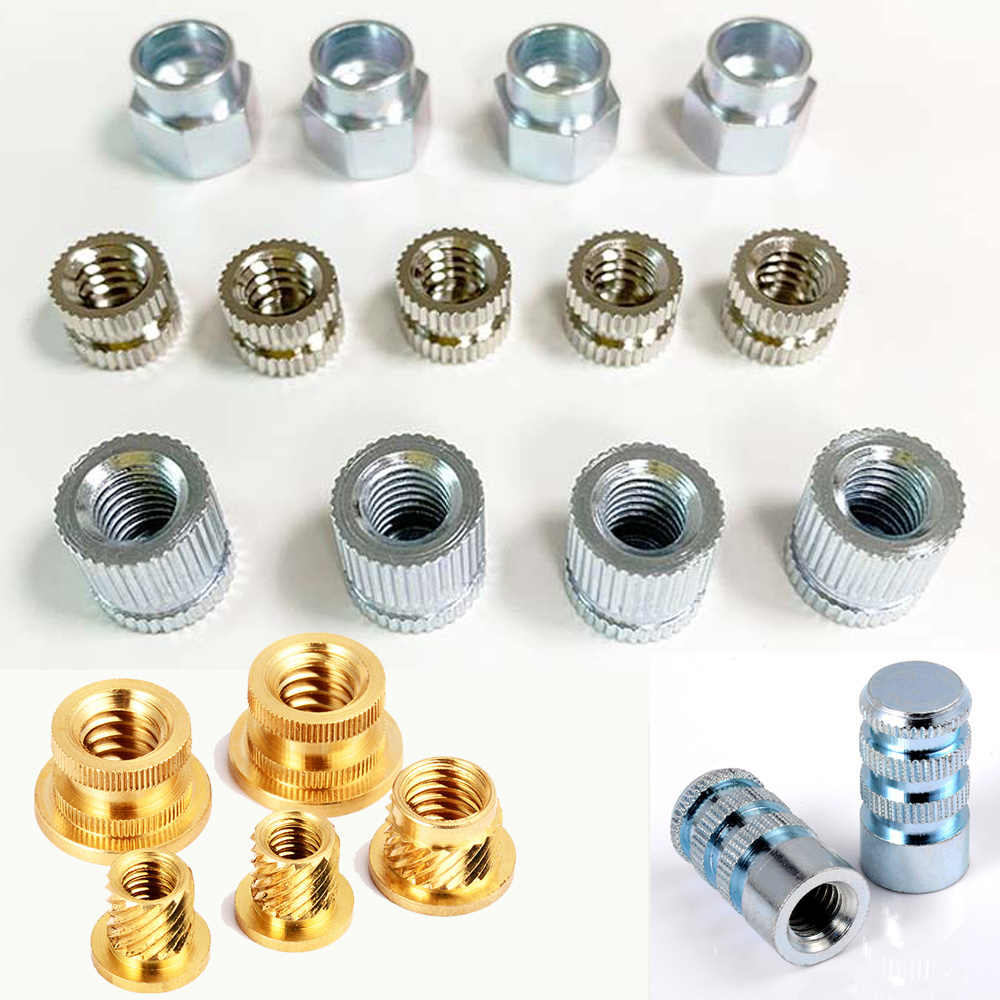 M2 M3 M4 M5 M6 M8 lock plastic Staking rivet smooth copper heat set hex round thread knurled brass screw insert nut