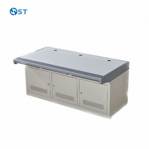 Stainless Steel Frame Fireproof Wooden Desktop Security Monitoring Center Console Desk Command Center Office Furniture Table