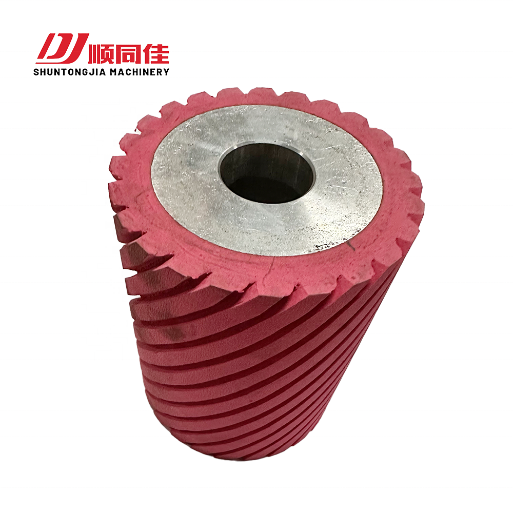 Woodworking Machinery Parts Pink Channeling Moving Sand Rubber Roller