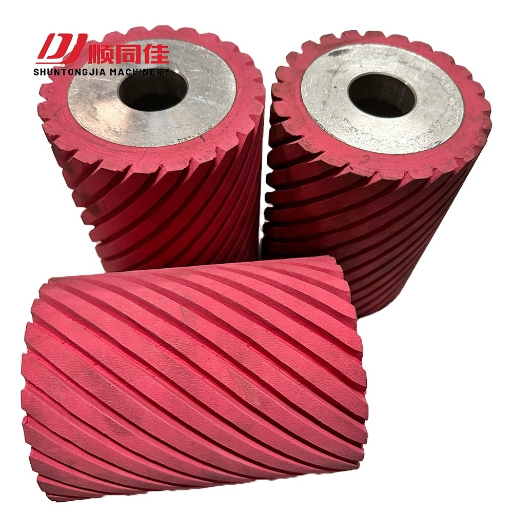 Woodworking Machinery Parts Pink Channeling Moving Sand Rubber Roller